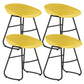 Modern Matte Finish Iron Bar Stool Footrest Milk Tea Shop Stool Yellow 4 Piece Set Short Stool(18"H) Clearhalo 'Bar Furniture' 'Bar Stools' 'bar_stools' 'furn' 'furn_bar_stools' 'Furniture' 'furniture_bar_stools' 'Kitchen & Dining Furniture' 4851476
