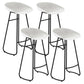 Modern Matte Finish Iron Bar Stool Footrest Milk Tea Shop Stool White 4 Piece Set Bar Stool(30"H) Clearhalo 'Bar Furniture' 'Bar Stools' 'bar_stools' 'furn' 'furn_bar_stools' 'Furniture' 'furniture_bar_stools' 'Kitchen & Dining Furniture' 4851485