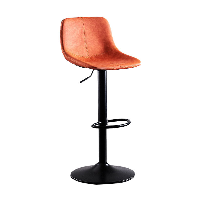 Contemporary Adjustable Height Home Stool Matte Finish Leather Barstool Clearhalo 'Bar Furniture' 'Bar Stools' 'bar_stools' 'furn' 'furn_bar_stools' 'Furniture' 'furniture_bar_stools' 'Kitchen & Dining Furniture' 4851501