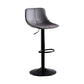 Contemporary Adjustable Height Home Stool Matte Finish Leather Barstool Silver Gray 1 Piece Clearhalo 'Bar Furniture' 'Bar Stools' 'bar_stools' 'furn' 'furn_bar_stools' 'Furniture' 'furniture_bar_stools' 'Kitchen & Dining Furniture' 4851513