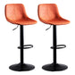 Contemporary Adjustable Height Home Stool Matte Finish Leather Barstool Orange 2 Piece Set Clearhalo 'Bar Furniture' 'Bar Stools' 'bar_stools' 'furn' 'furn_bar_stools' 'Furniture' 'furniture_bar_stools' 'Kitchen & Dining Furniture' 4851523