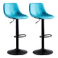 Contemporary Adjustable Height Home Stool Matte Finish Leather Barstool Blue 2 Piece Set Clearhalo 'Bar Furniture' 'Bar Stools' 'bar_stools' 'furn' 'furn_bar_stools' 'Furniture' 'furniture_bar_stools' 'Kitchen & Dining Furniture' 4851525