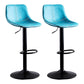 Contemporary Adjustable Height Home Stool Matte Finish Leather Barstool Sky Blue 2 Piece Set Clearhalo 'Bar Furniture' 'Bar Stools' 'bar_stools' 'furn' 'furn_bar_stools' 'Furniture' 'furniture_bar_stools' 'Kitchen & Dining Furniture' 4851526