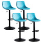 Contemporary Adjustable Height Home Stool Matte Finish Leather Barstool Sky Blue 4 Piece Set Clearhalo 'Bar Furniture' 'Bar Stools' 'bar_stools' 'furn' 'furn_bar_stools' 'Furniture' 'furniture_bar_stools' 'Kitchen & Dining Furniture' 4851540