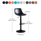 Contemporary Adjustable Height Home Stool Matte Finish Leather Barstool Clearhalo 'Bar Furniture' 'Bar Stools' 'bar_stools' 'furn' 'furn_bar_stools' 'Furniture' 'furniture_bar_stools' 'Kitchen & Dining Furniture' 4851547