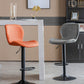 Contemporary Swivel Adjustable Height Stool Matte Finish Leather Barstool Clearhalo 'Bar Furniture' 'Bar Stools' 'bar_stools' 'furn' 'furn_bar_stools' 'Furniture' 'furniture_bar_stools' 'Kitchen & Dining Furniture' 4851570