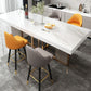 Scandinavian Full Back Swivel Barstool Restaurant Leather Stool Clearhalo 'Bar Furniture' 'Bar Stools' 'bar_stools' 'furn' 'furn_bar_stools' 'Furniture' 'furniture_bar_stools' 'Kitchen & Dining Furniture' 4851581