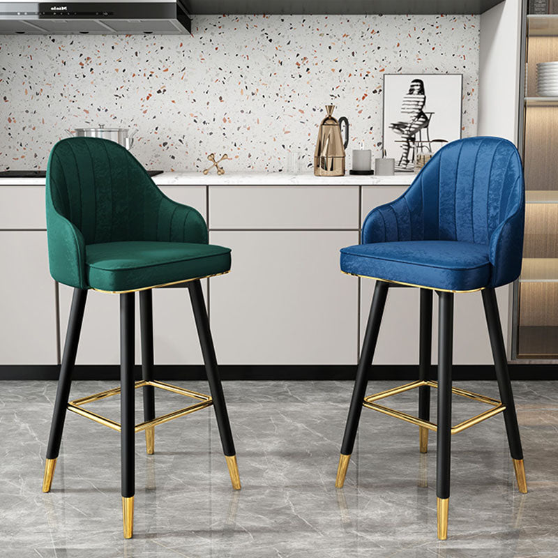 Scandinavian Full Back Swivel Barstool Restaurant Leather Stool Clearhalo 'Bar Furniture' 'Bar Stools' 'bar_stools' 'furn' 'furn_bar_stools' 'Furniture' 'furniture_bar_stools' 'Kitchen & Dining Furniture' 4851584