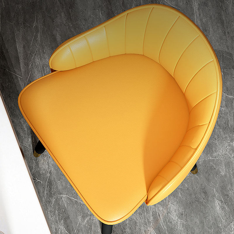 Scandinavian Full Back Swivel Barstool Restaurant Leather Stool Clearhalo 'Bar Furniture' 'Bar Stools' 'bar_stools' 'furn' 'furn_bar_stools' 'Furniture' 'furniture_bar_stools' 'Kitchen & Dining Furniture' 4851590