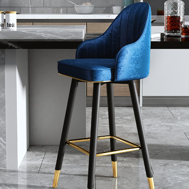 Scandinavian Full Back Swivel Barstool Restaurant Leather Stool Clearhalo 'Bar Furniture' 'Bar Stools' 'bar_stools' 'furn' 'furn_bar_stools' 'Furniture' 'furniture_bar_stools' 'Kitchen & Dining Furniture' 4851604