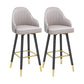 Scandinavian Full Back Swivel Barstool Restaurant Leather Stool Light Gray 2 Piece Set Bar Stool(30"H) Clearhalo 'Bar Furniture' 'Bar Stools' 'bar_stools' 'furn' 'furn_bar_stools' 'Furniture' 'furniture_bar_stools' 'Kitchen & Dining Furniture' 4851610
