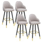Scandinavian Full Back Swivel Barstool Restaurant Leather Stool Light Gray 4 Piece Set Bar Stool(30"H) Clearhalo 'Bar Furniture' 'Bar Stools' 'bar_stools' 'furn' 'furn_bar_stools' 'Furniture' 'furniture_bar_stools' 'Kitchen & Dining Furniture' 4851619