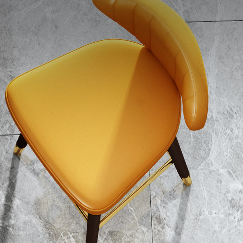 Scandinavian Home Footrest Stool Matte Finish Leather Barstool Clearhalo 'Bar Furniture' 'Bar Stools' 'bar_stools' 'Furniture' 'furniture_bar_stools' 'Kitchen & Dining Furniture' 4851633