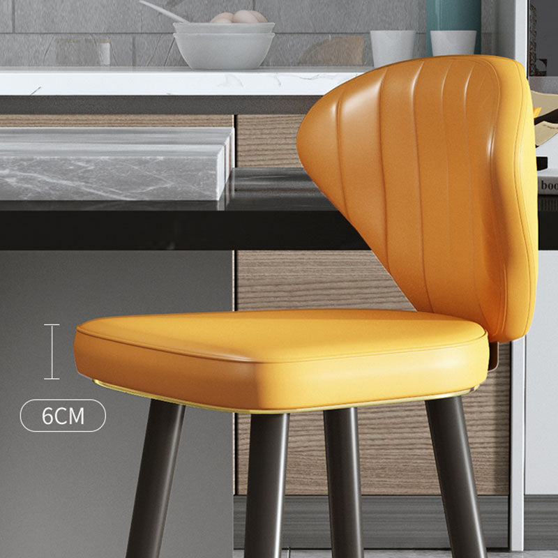 Scandinavian Home Footrest Stool Matte Finish Leather Barstool Clearhalo 'Bar Furniture' 'Bar Stools' 'bar_stools' 'Furniture' 'furniture_bar_stools' 'Kitchen & Dining Furniture' 4851635