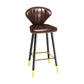 Scandinavian Home Footrest Stool Matte Finish Leather Barstool Brown 1 Piece Bar Stool(30"H) Clearhalo 'Bar Furniture' 'Bar Stools' 'bar_stools' 'Furniture' 'furniture_bar_stools' 'Kitchen & Dining Furniture' 4851638