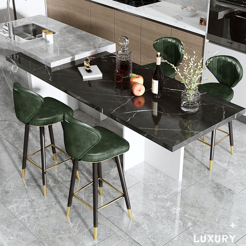 Scandinavian Home Footrest Stool Matte Finish Leather Barstool Clearhalo 'Bar Furniture' 'Bar Stools' 'bar_stools' 'Furniture' 'furniture_bar_stools' 'Kitchen & Dining Furniture' 4851643