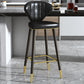 Scandinavian Home Footrest Stool Matte Finish Leather Barstool Clearhalo 'Bar Furniture' 'Bar Stools' 'bar_stools' 'Furniture' 'furniture_bar_stools' 'Kitchen & Dining Furniture' 4851648