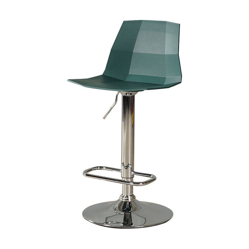 Contemporary Swivel Adjustable Height Stool Matte Finish Plastic Home Barstool Blackish Green 1 Piece Clearhalo 'Bar Furniture' 'Bar Stools' 'bar_stools' 'Furniture' 'furniture_bar_stools' 'Kitchen & Dining Furniture' 4851671