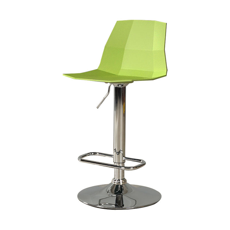 Contemporary Swivel Adjustable Height Stool Matte Finish Plastic Home Barstool Yellow-Green 1 Piece Clearhalo 'Bar Furniture' 'Bar Stools' 'bar_stools' 'Furniture' 'furniture_bar_stools' 'Kitchen & Dining Furniture' 4851672