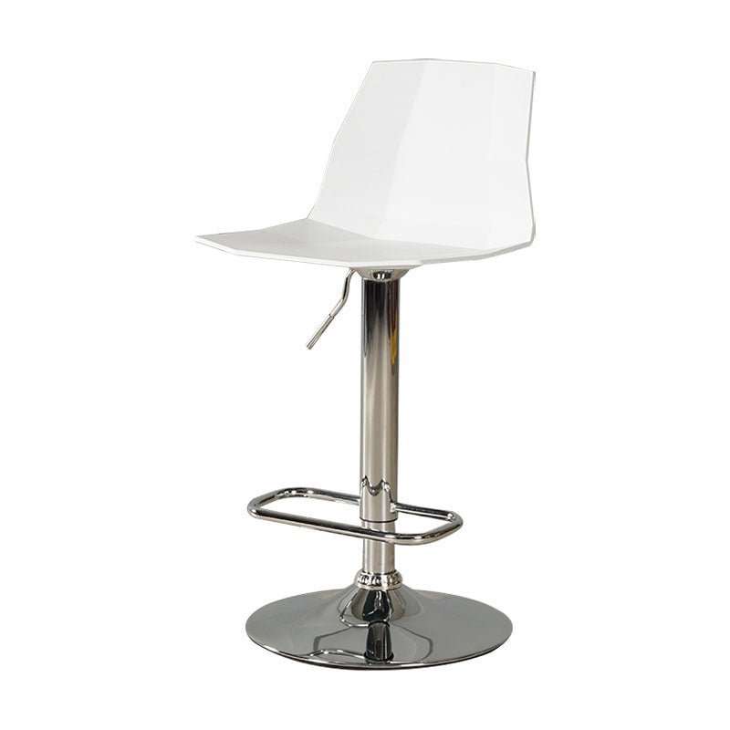 Contemporary Swivel Adjustable Height Stool Matte Finish Plastic Home Barstool White 1 Piece Clearhalo 'Bar Furniture' 'Bar Stools' 'bar_stools' 'Furniture' 'furniture_bar_stools' 'Kitchen & Dining Furniture' 4851674