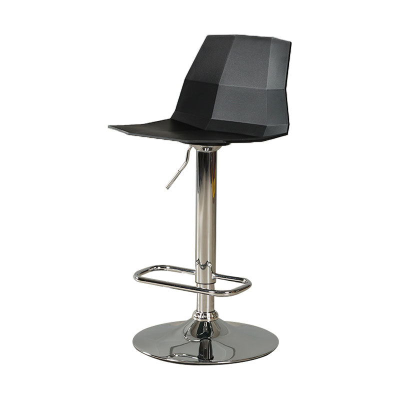 Contemporary Swivel Adjustable Height Stool Matte Finish Plastic Home Barstool Black 1 Piece Clearhalo 'Bar Furniture' 'Bar Stools' 'bar_stools' 'Furniture' 'furniture_bar_stools' 'Kitchen & Dining Furniture' 4851676