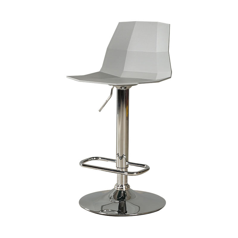 Contemporary Swivel Adjustable Height Stool Matte Finish Plastic Home Barstool Grey 1 Piece Clearhalo 'Bar Furniture' 'Bar Stools' 'bar_stools' 'Furniture' 'furniture_bar_stools' 'Kitchen & Dining Furniture' 4851681