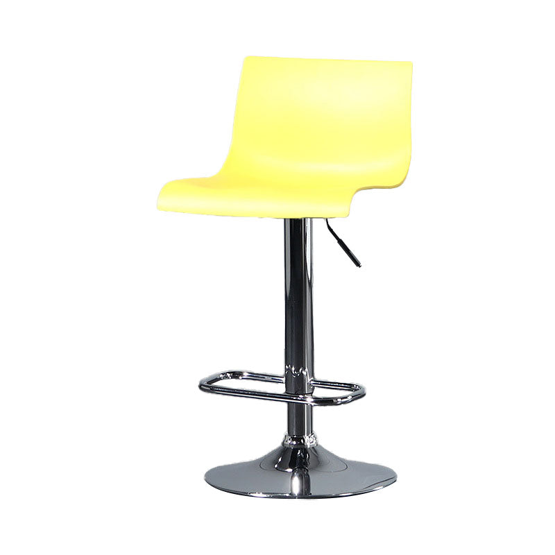 Contemporary Swivel Adjustable Height Stool Matte Finish Plastic Home Barstool Beige 1 Piece Clearhalo 'Bar Furniture' 'Bar Stools' 'bar_stools' 'Furniture' 'furniture_bar_stools' 'Kitchen & Dining Furniture' 4851687