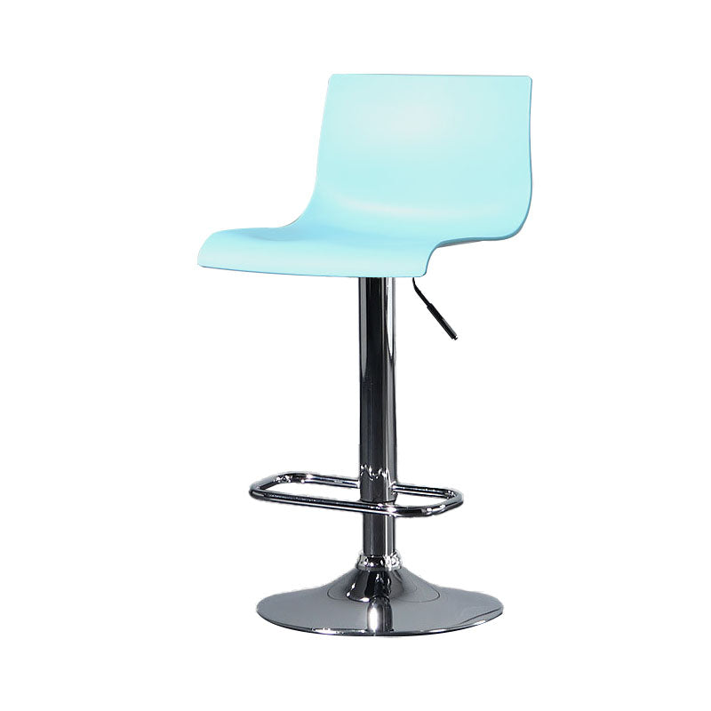 Contemporary Swivel Adjustable Height Stool Matte Finish Plastic Home Barstool Sky Blue 1 Piece Clearhalo 'Bar Furniture' 'Bar Stools' 'bar_stools' 'Furniture' 'furniture_bar_stools' 'Kitchen & Dining Furniture' 4851689