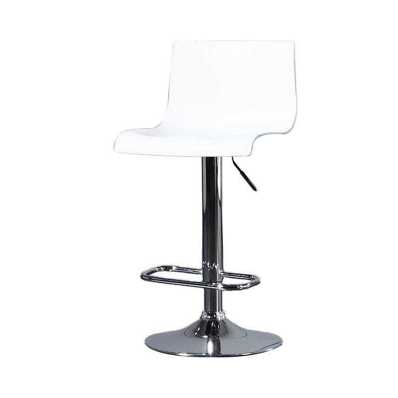 Contemporary Swivel Adjustable Height Stool Matte Finish Plastic Home Barstool Gloss White 1 Piece Clearhalo 'Bar Furniture' 'Bar Stools' 'bar_stools' 'Furniture' 'furniture_bar_stools' 'Kitchen & Dining Furniture' 4851691