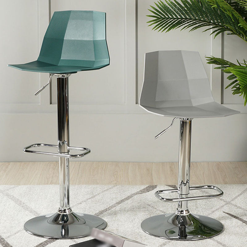 Contemporary Swivel Adjustable Height Stool Matte Finish Plastic Home Barstool Clearhalo 'Bar Furniture' 'Bar Stools' 'bar_stools' 'Furniture' 'furniture_bar_stools' 'Kitchen & Dining Furniture' 4851695