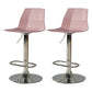 Contemporary Swivel Adjustable Height Stool Matte Finish Plastic Home Barstool Pink Set of 2 Clearhalo 'Bar Furniture' 'Bar Stools' 'bar_stools' 'Furniture' 'furniture_bar_stools' 'Kitchen & Dining Furniture' 4851702