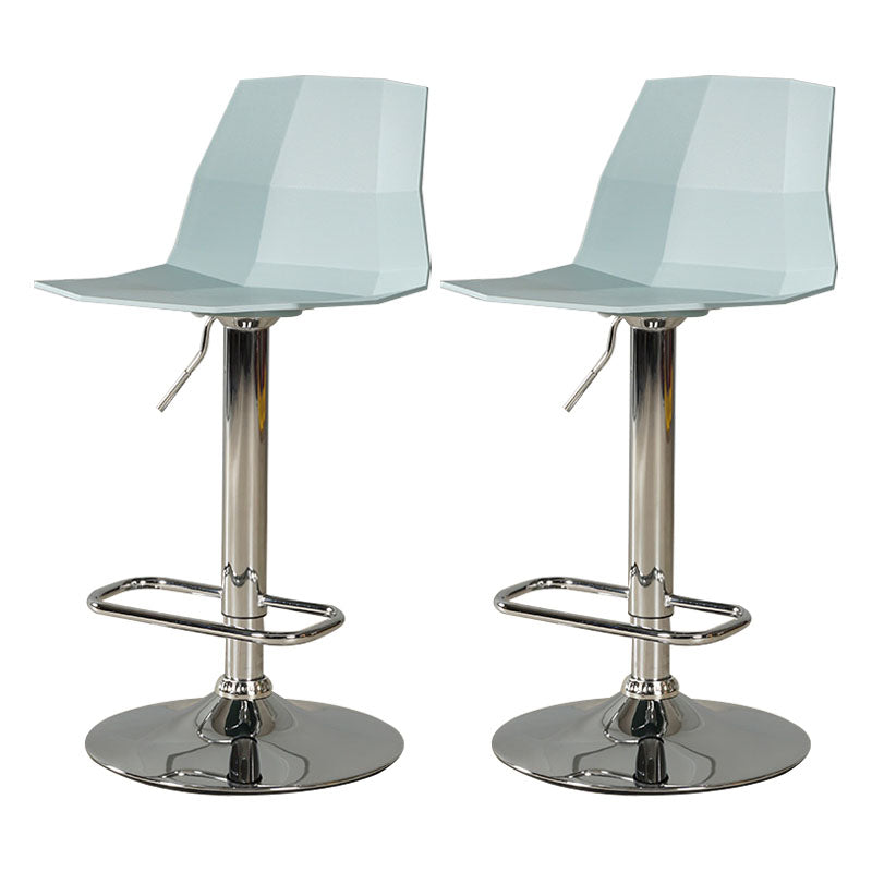 Contemporary Swivel Adjustable Height Stool Matte Finish Plastic Home Barstool Turquoise Set of 2 Clearhalo 'Bar Furniture' 'Bar Stools' 'bar_stools' 'Furniture' 'furniture_bar_stools' 'Kitchen & Dining Furniture' 4851704