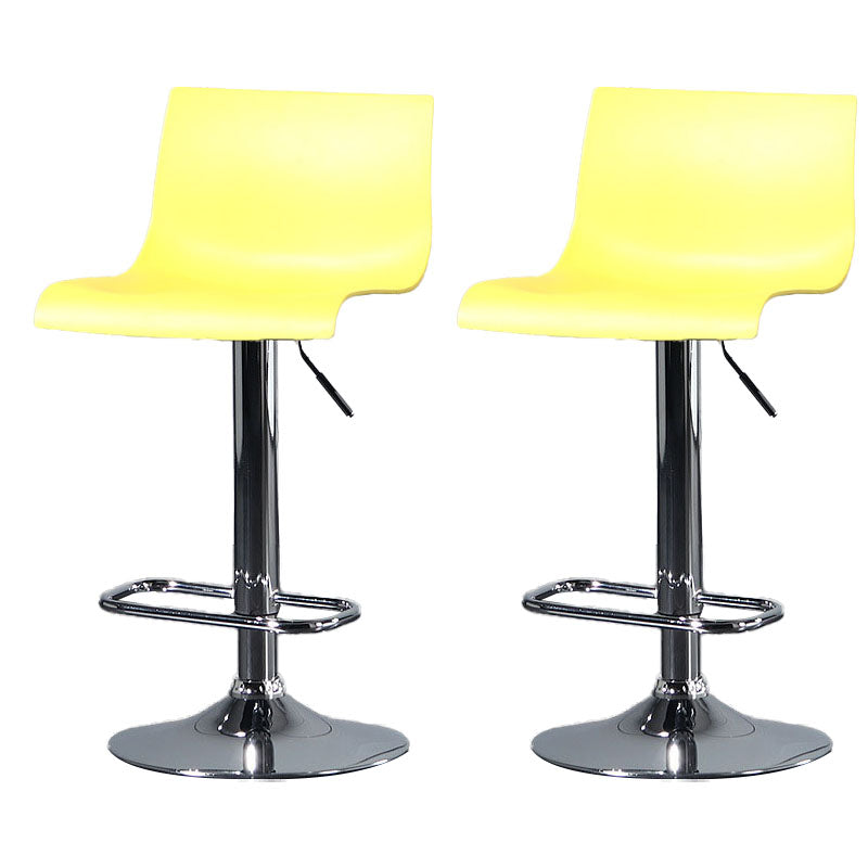 Contemporary Swivel Adjustable Height Stool Matte Finish Plastic Home Barstool Beige Set of 2 Clearhalo 'Bar Furniture' 'Bar Stools' 'bar_stools' 'Furniture' 'furniture_bar_stools' 'Kitchen & Dining Furniture' 4851706
