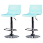 Contemporary Swivel Adjustable Height Stool Matte Finish Plastic Home Barstool Sky Blue Set of 2 Clearhalo 'Bar Furniture' 'Bar Stools' 'bar_stools' 'Furniture' 'furniture_bar_stools' 'Kitchen & Dining Furniture' 4851707