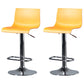 Contemporary Swivel Adjustable Height Stool Matte Finish Plastic Home Barstool Orange Set of 2 Clearhalo 'Bar Furniture' 'Bar Stools' 'bar_stools' 'Furniture' 'furniture_bar_stools' 'Kitchen & Dining Furniture' 4851709
