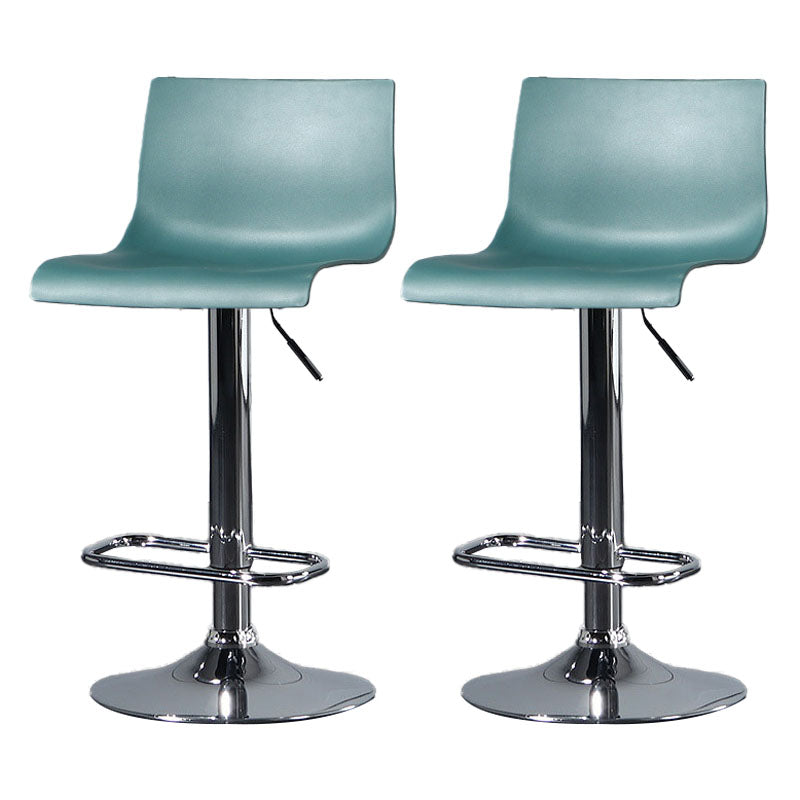 Contemporary Swivel Adjustable Height Stool Matte Finish Plastic Home Barstool Green Set of 2 Clearhalo 'Bar Furniture' 'Bar Stools' 'bar_stools' 'Furniture' 'furniture_bar_stools' 'Kitchen & Dining Furniture' 4851710