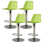 Contemporary Swivel Adjustable Height Stool Matte Finish Plastic Home Barstool Yellow-Green Set of 4 Clearhalo 'Bar Furniture' 'Bar Stools' 'bar_stools' 'Furniture' 'furniture_bar_stools' 'Kitchen & Dining Furniture' 4851712