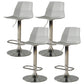 Contemporary Swivel Adjustable Height Stool Matte Finish Plastic Home Barstool Grey Set of 4 Clearhalo 'Bar Furniture' 'Bar Stools' 'bar_stools' 'Furniture' 'furniture_bar_stools' 'Kitchen & Dining Furniture' 4851716