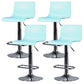 Contemporary Swivel Adjustable Height Stool Matte Finish Plastic Home Barstool Sky Blue Set of 4 Clearhalo 'Bar Furniture' 'Bar Stools' 'bar_stools' 'Furniture' 'furniture_bar_stools' 'Kitchen & Dining Furniture' 4851720
