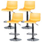 Contemporary Swivel Adjustable Height Stool Matte Finish Plastic Home Barstool Orange Set of 4 Clearhalo 'Bar Furniture' 'Bar Stools' 'bar_stools' 'Furniture' 'furniture_bar_stools' 'Kitchen & Dining Furniture' 4851722