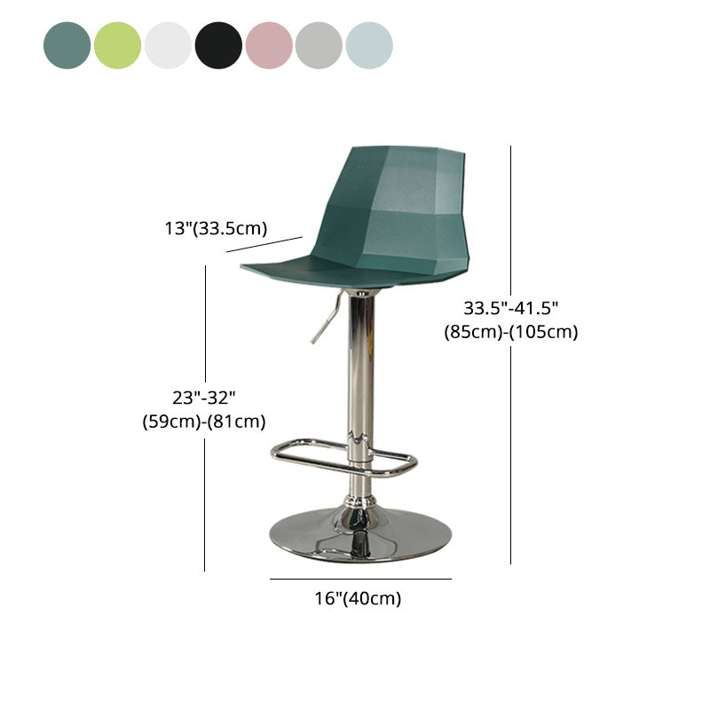 Contemporary Swivel Adjustable Height Stool Matte Finish Plastic Home Barstool Clearhalo 'Bar Furniture' 'Bar Stools' 'bar_stools' 'Furniture' 'furniture_bar_stools' 'Kitchen & Dining Furniture' 4851724