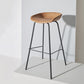 Contemporary Matte Finish Leather Barstool Low Back Home Stool Brown 1 Piece Bar Stool(30"H) Clearhalo 'Bar Furniture' 'Bar Stools' 'bar_stools' 'furn' 'furn_bar_stools' 'Furniture' 'furniture_bar_stools' 'Kitchen & Dining Furniture' 4851732