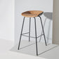 Contemporary Matte Finish Leather Barstool Low Back Home Stool Light Brown 1 Piece Counter Stool(26"H) Clearhalo 'Bar Furniture' 'Bar Stools' 'bar_stools' 'furn' 'furn_bar_stools' 'Furniture' 'furniture_bar_stools' 'Kitchen & Dining Furniture' 4851757