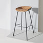 Contemporary Matte Finish Leather Barstool Low Back Home Stool Light Brown 1 Piece Bar Stool(30"H) Clearhalo 'Bar Furniture' 'Bar Stools' 'bar_stools' 'furn' 'furn_bar_stools' 'Furniture' 'furniture_bar_stools' 'Kitchen & Dining Furniture' 4851760
