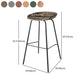 Contemporary Matte Finish Leather Barstool Low Back Home Stool Clearhalo 'Bar Furniture' 'Bar Stools' 'bar_stools' 'furn' 'furn_bar_stools' 'Furniture' 'furniture_bar_stools' 'Kitchen & Dining Furniture' 4851775