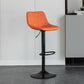 Contemporary Matte Finish Leather Barstool Adjustable Height Footrest Home Stool Orange 1 Piece Clearhalo 'Bar Furniture' 'Bar Stools' 'bar_stools' 'Furniture' 'furniture_bar_stools' 'Kitchen & Dining Furniture' 4851778