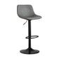 Contemporary Matte Finish Leather Barstool Adjustable Height Footrest Home Stool Clearhalo 'Bar Furniture' 'Bar Stools' 'bar_stools' 'Furniture' 'furniture_bar_stools' 'Kitchen & Dining Furniture' 4851786