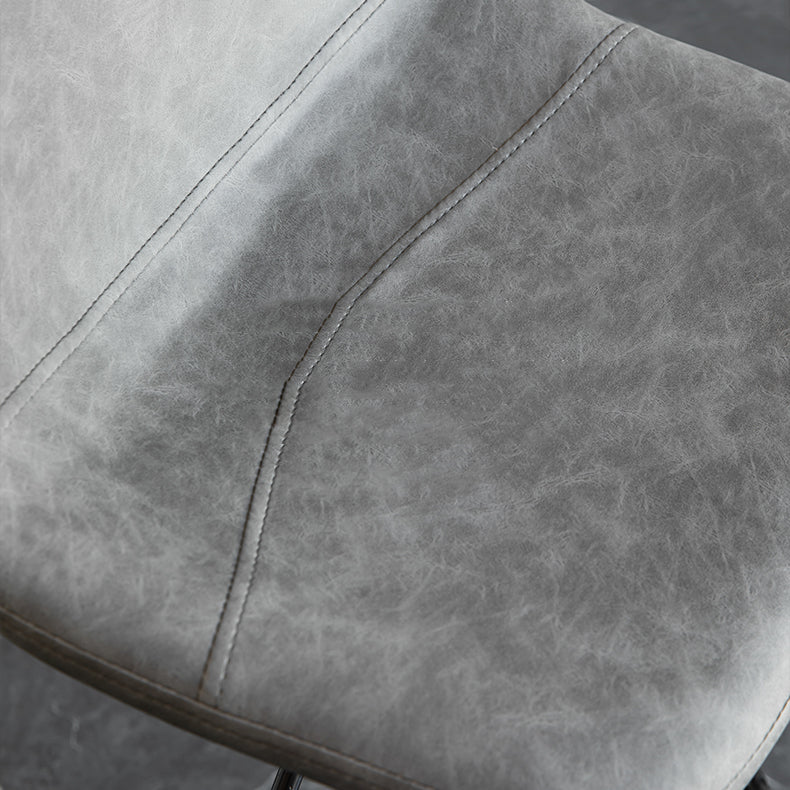 Contemporary Matte Finish Leather Barstool Adjustable Height Footrest Home Stool Clearhalo 'Bar Furniture' 'Bar Stools' 'bar_stools' 'Furniture' 'furniture_bar_stools' 'Kitchen & Dining Furniture' 4851787