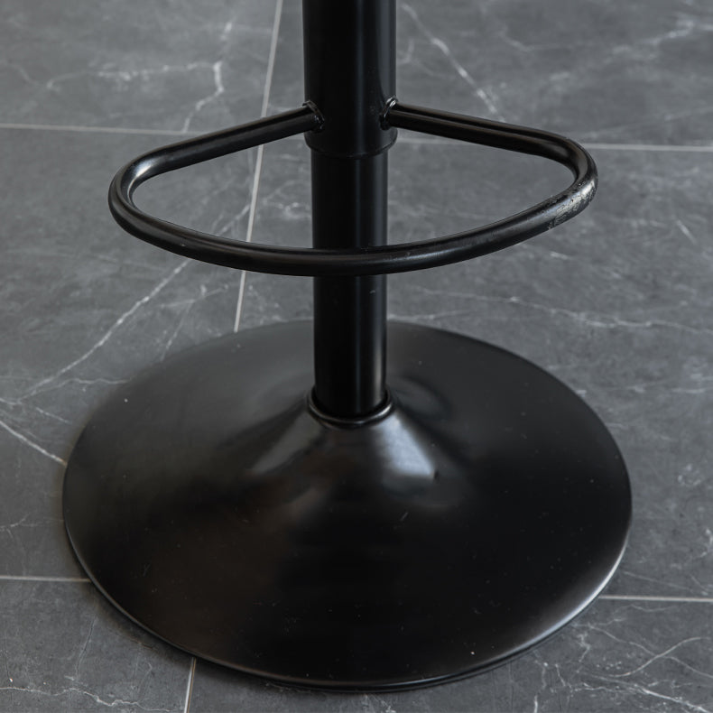 Contemporary Matte Finish Leather Barstool Adjustable Height Footrest Home Stool Clearhalo 'Bar Furniture' 'Bar Stools' 'bar_stools' 'Furniture' 'furniture_bar_stools' 'Kitchen & Dining Furniture' 4851789