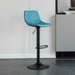 Contemporary Matte Finish Leather Barstool Adjustable Height Footrest Home Stool Lake Blue 1 Piece Clearhalo 'Bar Furniture' 'Bar Stools' 'bar_stools' 'Furniture' 'furniture_bar_stools' 'Kitchen & Dining Furniture' 4851790